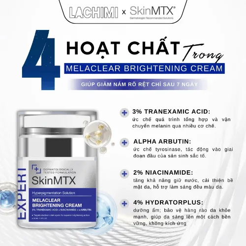 Kem nám SkinMTX Melaclear Brightening Cream
