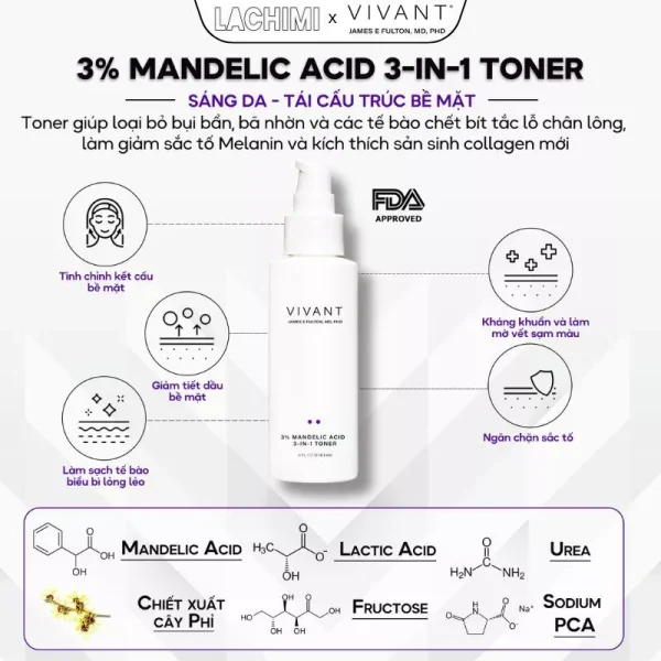 Toner Vivant 3% Mandelic Acid