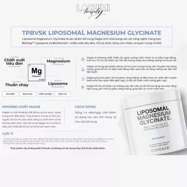 Codeage Liposomal Magnesium Glycinate