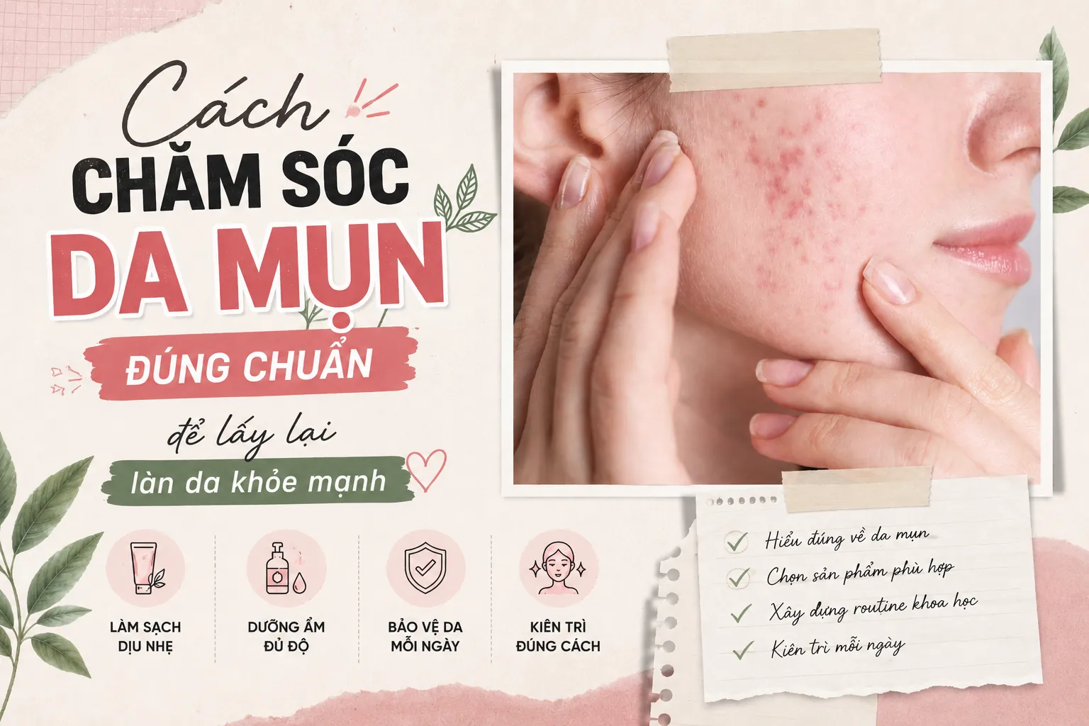 cách chăm sóc ra mụn đúng chuẩn