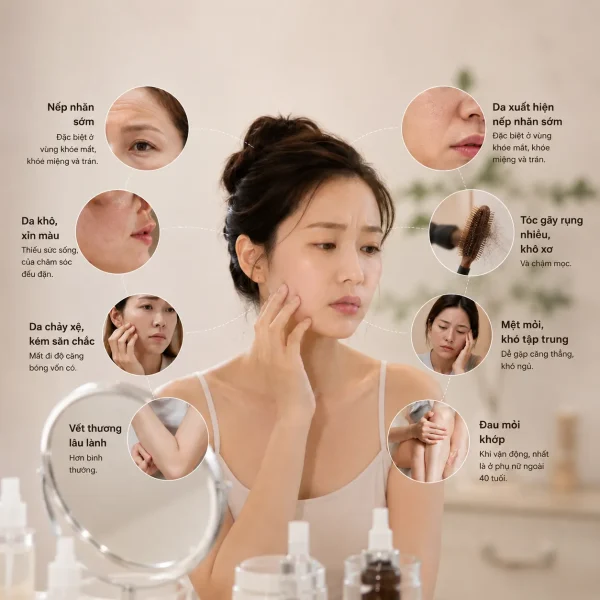 Dấu Hiệu Cho Thấy Phụ Nữ Đang Thiếu Collagen