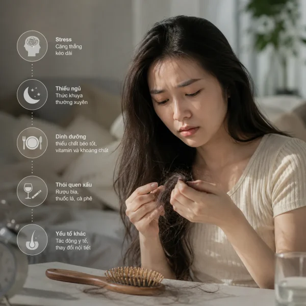 Nguyên Nhân Gây Rụng Tóc Nhiều
