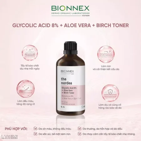 GLYCOLIC ACID 8% + ALOE VERA + BIRCH TONER